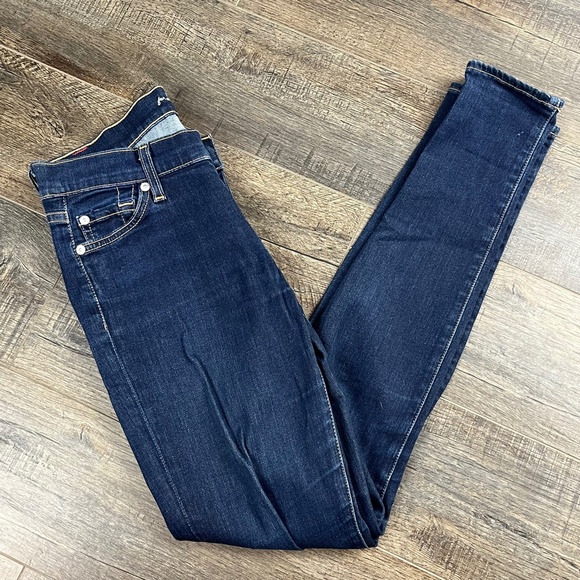 7 For All Mankind Skinny Blue Jeans Pants Denim ((size 24)) - Picture 4 of 7